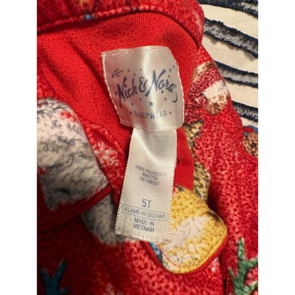 3 pairs of fleece winter Santa dogs penguin holiday pajamas pjs  5T - Picture 5 of 5